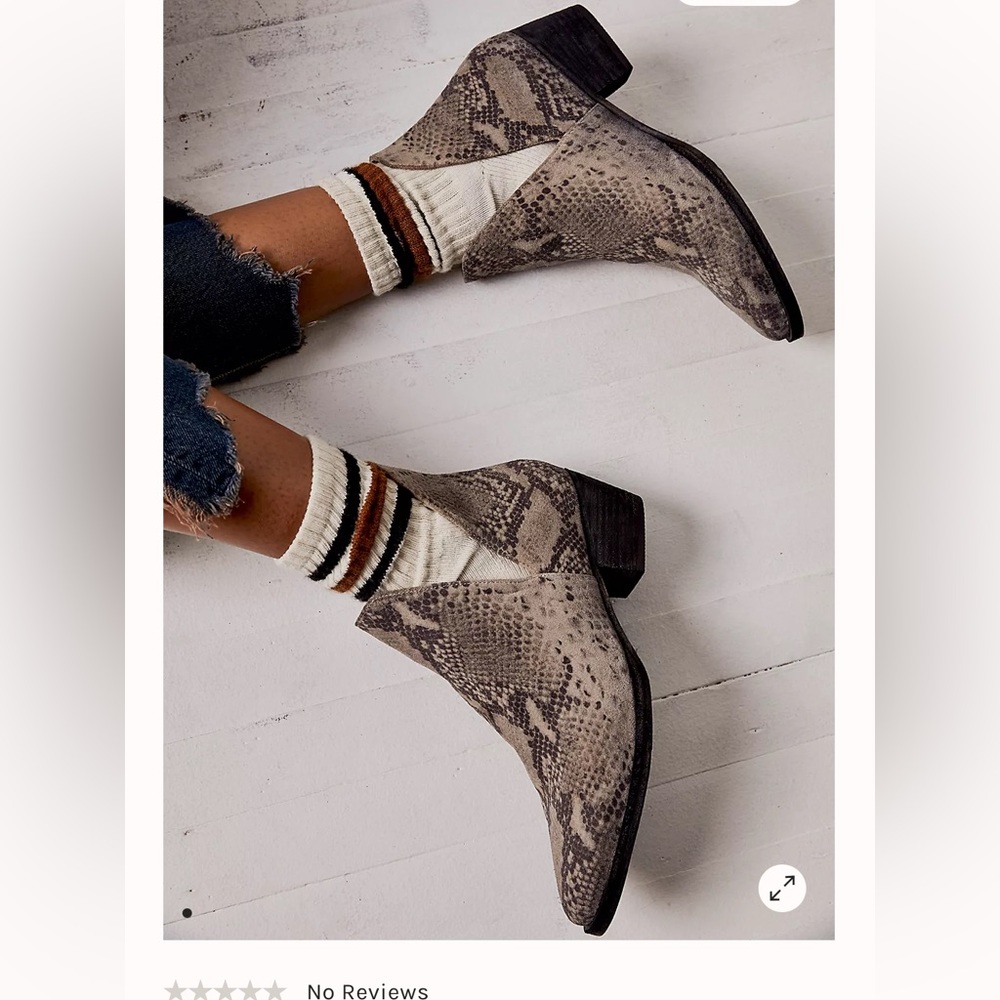 Free People Animal Charm Bootie Python 38.5